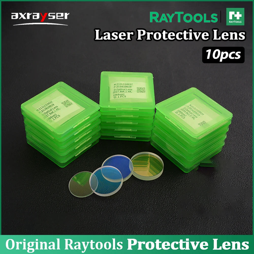 

10Pcs Original Raytools Laser Protective Windows Optical Lens 27.9x4.1 37x7 38.1x1.6 For BM109 BT240 BM111 BM114S BM115 BS06K