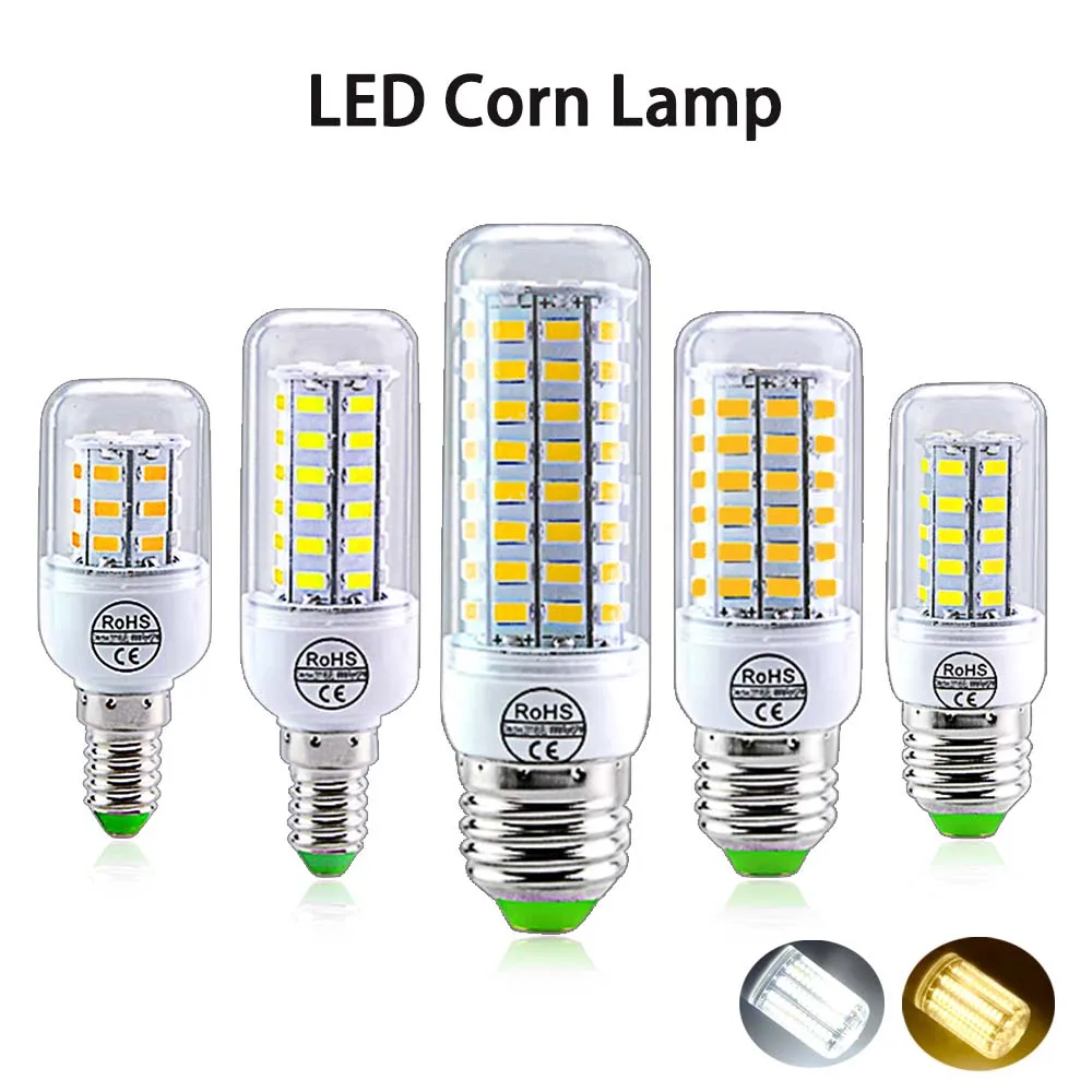 

E27 LED Lamp E14 LED Corn Lamp 24/36/56/72LEDs White Warm Light 2700K 6500K 220V Corn Light For Home Decor Ampoule LED Light