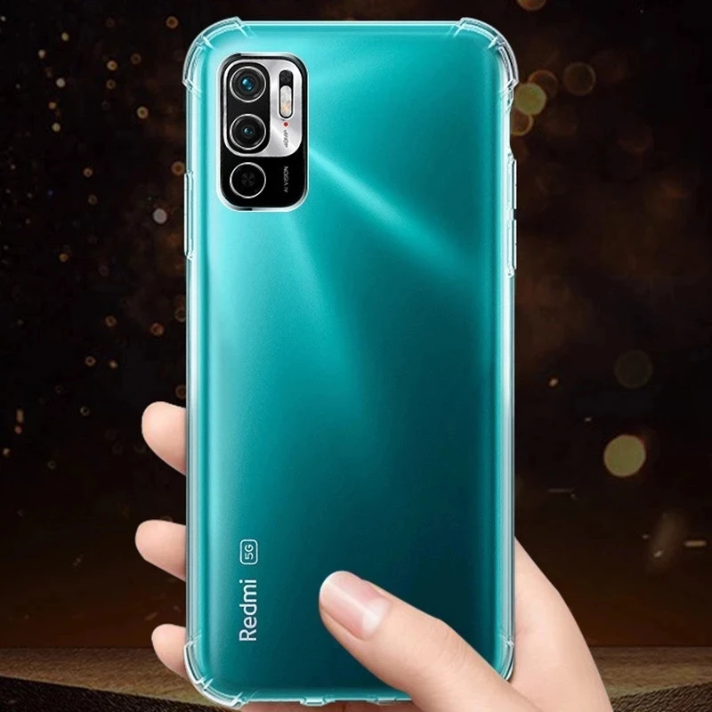 Shockproof Transparent Silicone Case On For Xiaomi Redmi Note 9A 9 8 7 10 10s 11s 12 11T Pro Mi 10T 9T 9 SE11 Lite 5G NE Cover