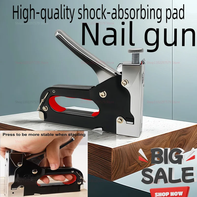 Heavy Duty3-in-1Multifunctional Staple Gun Nail Gun for UpholsteryCarpentryFixing Materials Includes 600 Staples HeavyDuty Tools
