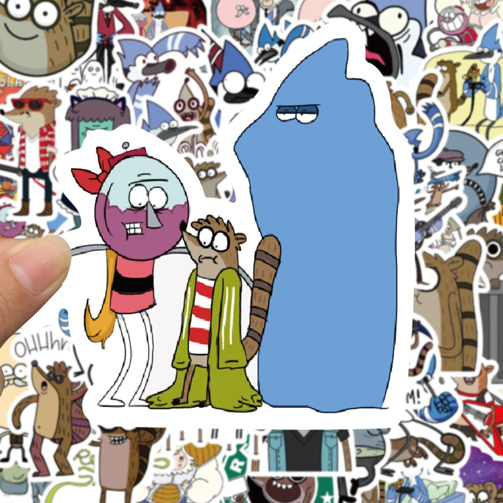 10/30/50pcs Hot TV Regular Show Anime Stickers Cartoon Decals Phone Motorcycle Laptop Skateboard Cool Waterproof Sticker Kid Toy