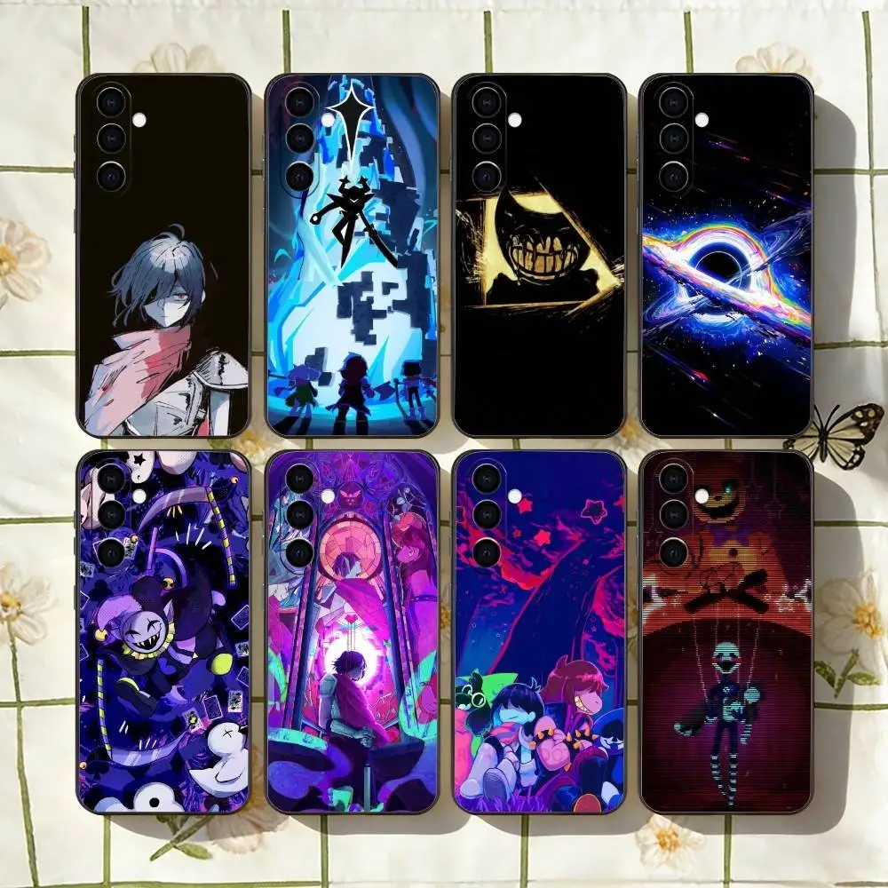 G-Game Deltarune Phone Case For Samsung Galaxy A73,A72,A71,A70,A53,A52,A51,Soft Silicone Black Cover