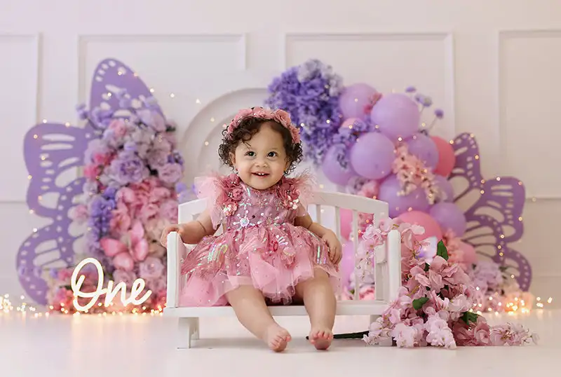 Boho Style Backdrop Balloon Garland Kids Baby Cake Smash Photography Props Child Girls Adult Birthday Studio Backgrounds