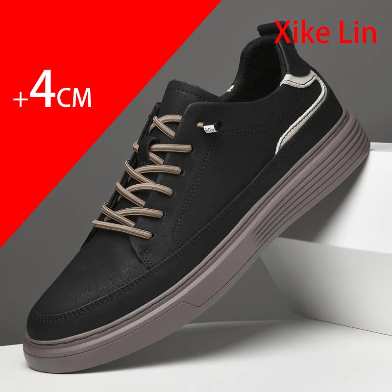 New model Highly popular Anti slip Durable Breathable thick sole Mens heightening shoes Increase by 4 centimeters Highly crafted