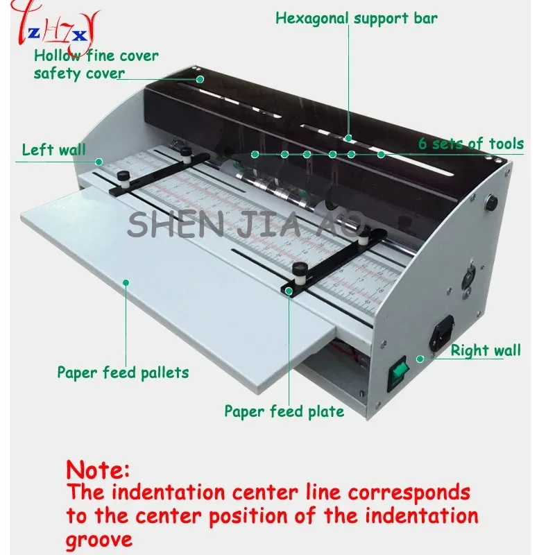 Electric Paper Creasing Machine Paper Creaser Paper Punching Machine Cutting and Creasing Machine Automatic Crease 1pc