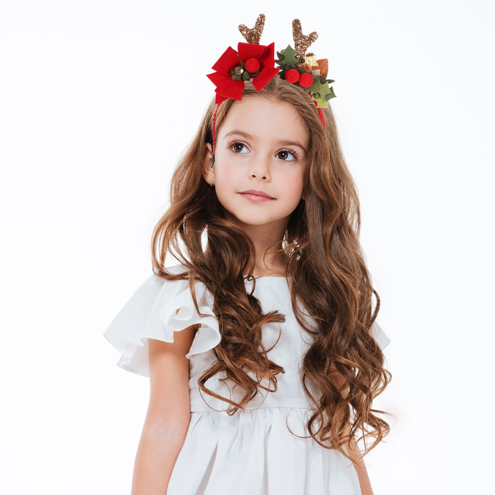 

Pretty Reindeer Antlers Headband Headbands for Elk Party Headdress