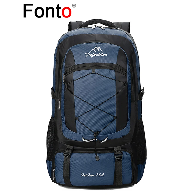 Fonto Oversized Backpack Hiking Hiking Bag Travel Bag Large Storage Bag Multifunctional Computer Bag