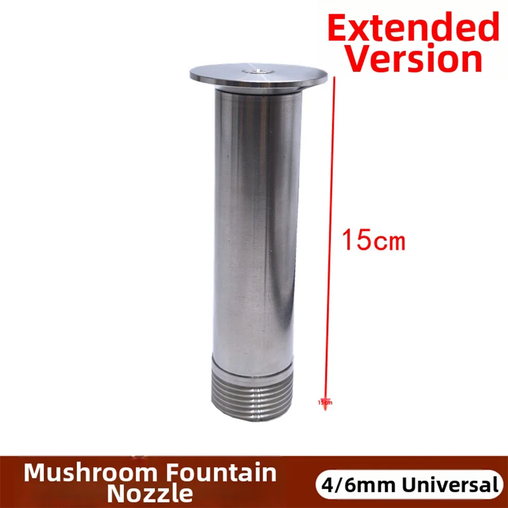 Mushroom Shape Stainless Steel Fountain Head Nozzle G1/2 Female G3/4 Male Thread Water Spray Sprinkler For Garden Lawn Orchard