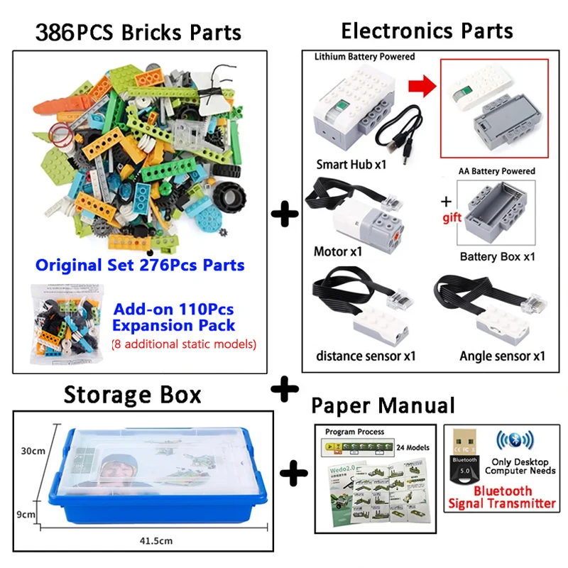 NEW Upgrade 390Pcs WeDo 2.0 Core Set fit Scratch 3.0 Robotics Construction School STEAM Educational Bricks Kit DIY Toys Gifts image 3