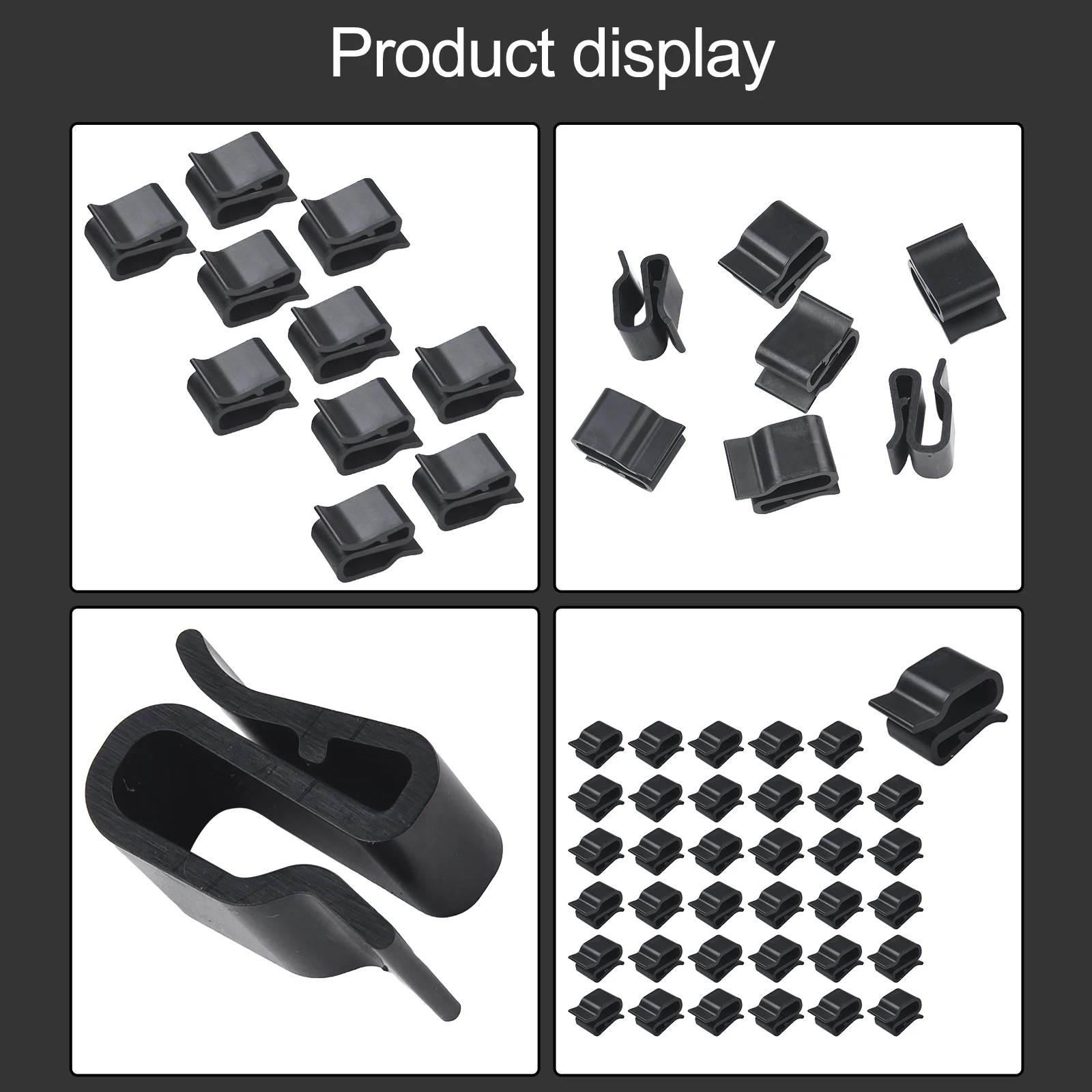  30 PCS Photovoltaic Cable  Clamp Hook Solar Clip  Outdoor Trailer Frame Wire Clips  Solar Panel Boat Plastic  Management Clamp