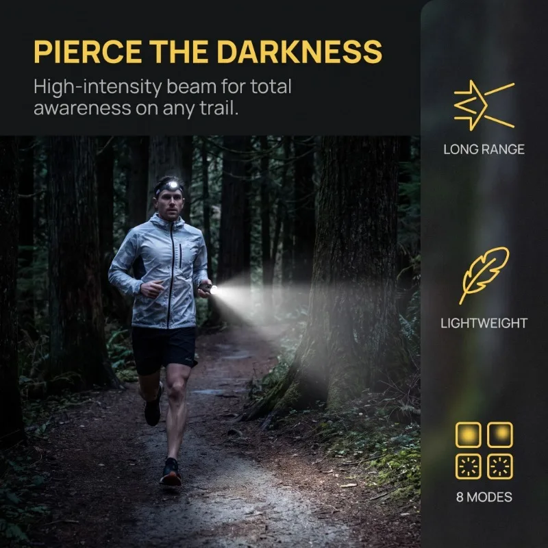 Portable Pocket‑sized Mini LED Flashlight, 8 Adjustable Lighting Modes Rechargeable Torch, Durable Hand‑held Light