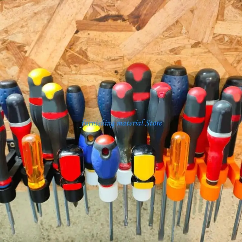 Y5GD Multi Slot Screwdriver Organizers Mounts Easily on Any Wall Surfaces Type
