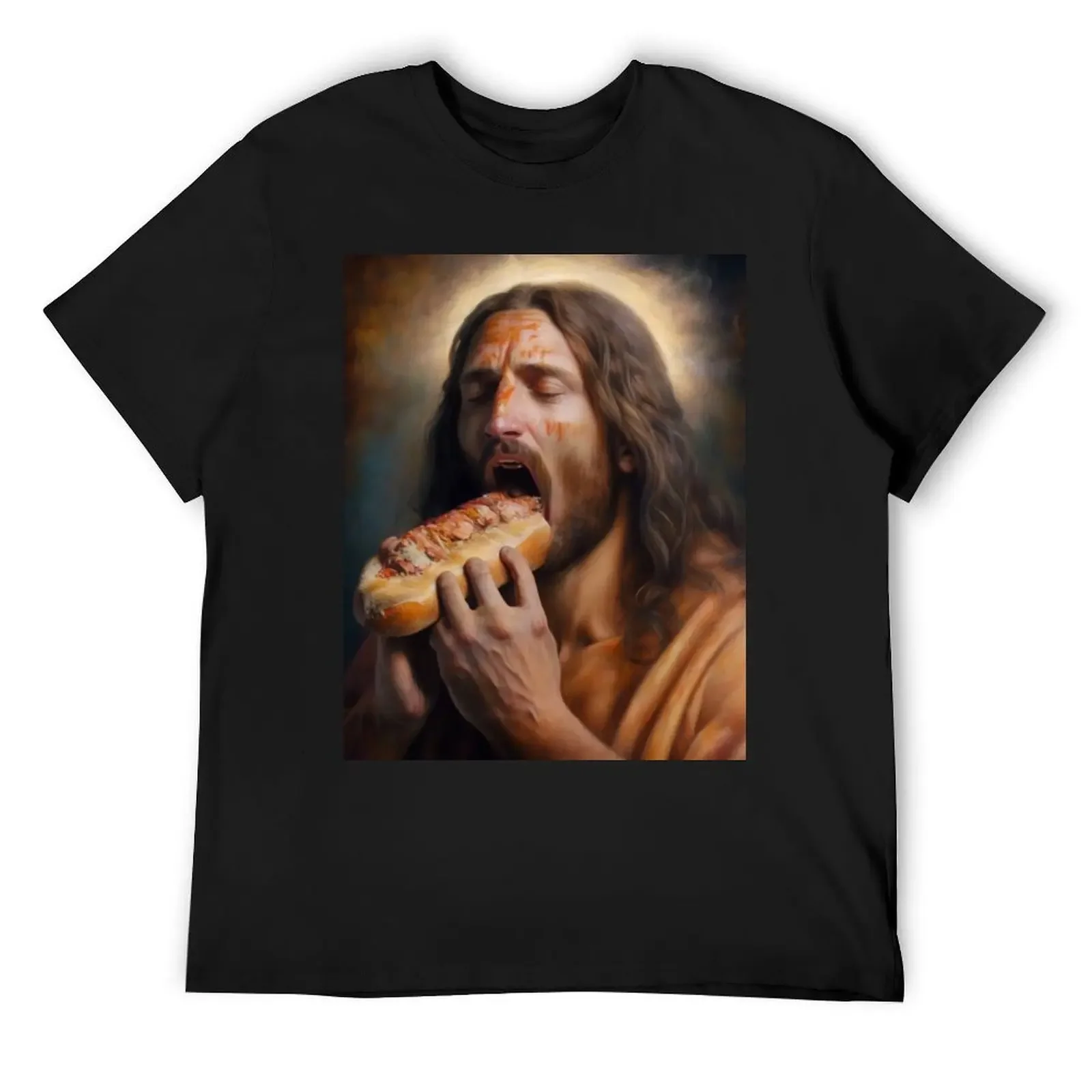

Jesus loves hot dogs T-Shirt tops valentines boutique clothes graphic shirts men workout shirt