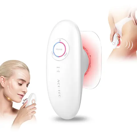 셀룰라이트 제거 및 얼굴 리프팅용 2 in 1 바디 마사지기 – RF EMS 진공 슬리밍 기계, 휴대용 무선 바디 쉐이핑 & 페이셜