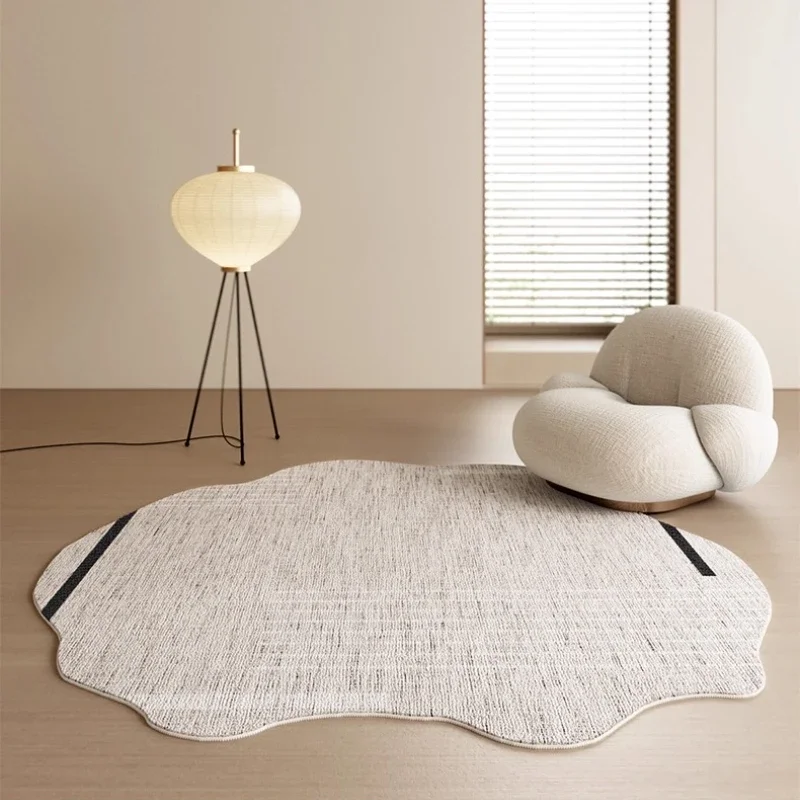 Irregular Shape Living Room Decoration Carpet Cream Style Rugs for Bedroom Fluffy Soft Lounge Floor Mat Thick Plush Bedside Rug