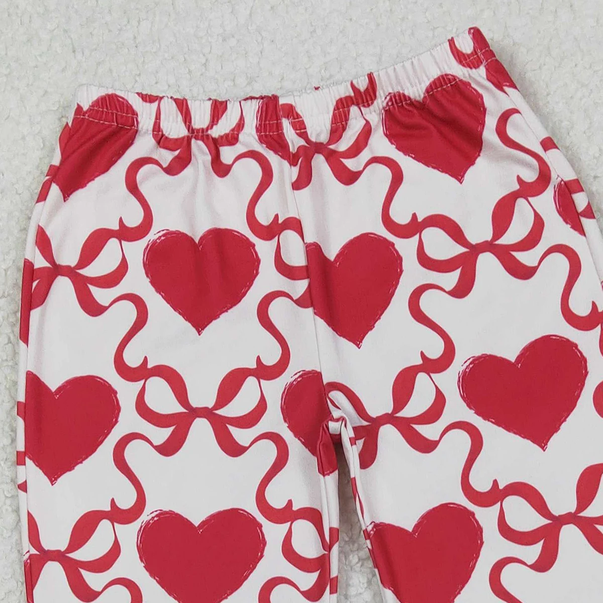 Z1020-09 P0895 ملابس خريفية للأطفال سراويل سفلية على شكل جرس مطبوعة على شكل قلب لعيد الحب #5