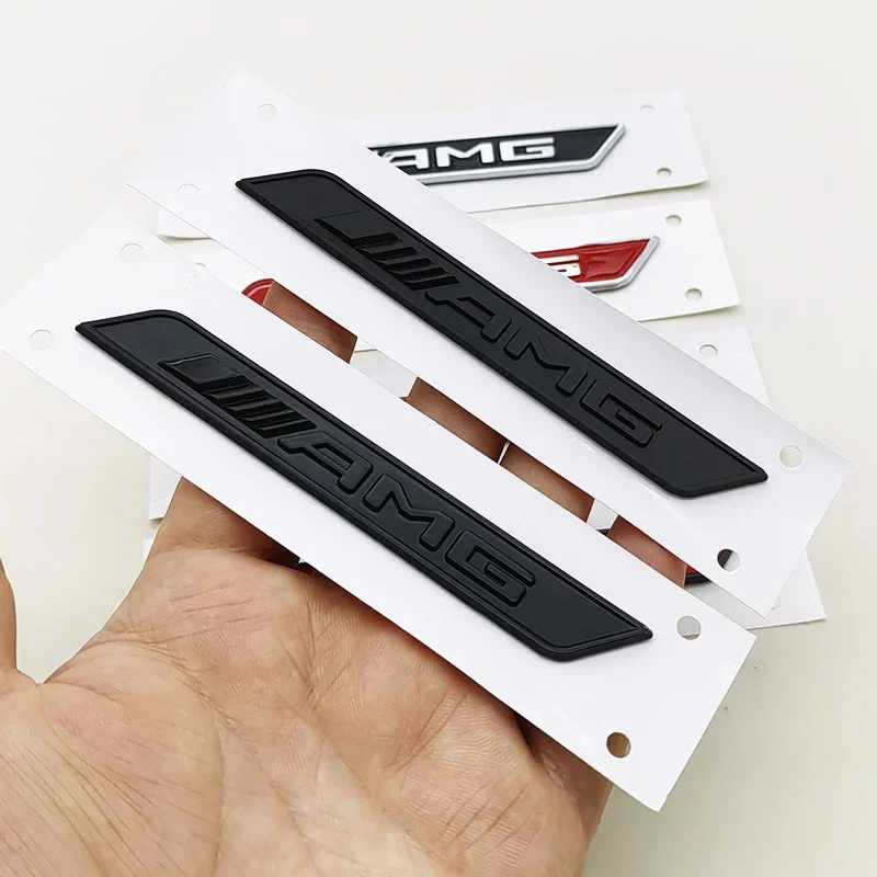 2 قطعة شعار ABS AMG شعار ملصق سيارة درابزين الجانب شارة لمرسيدس A45 C63 W204 W205 E63 W212 W213 CLA 45 GLC 63 X253 X164 S63 #1