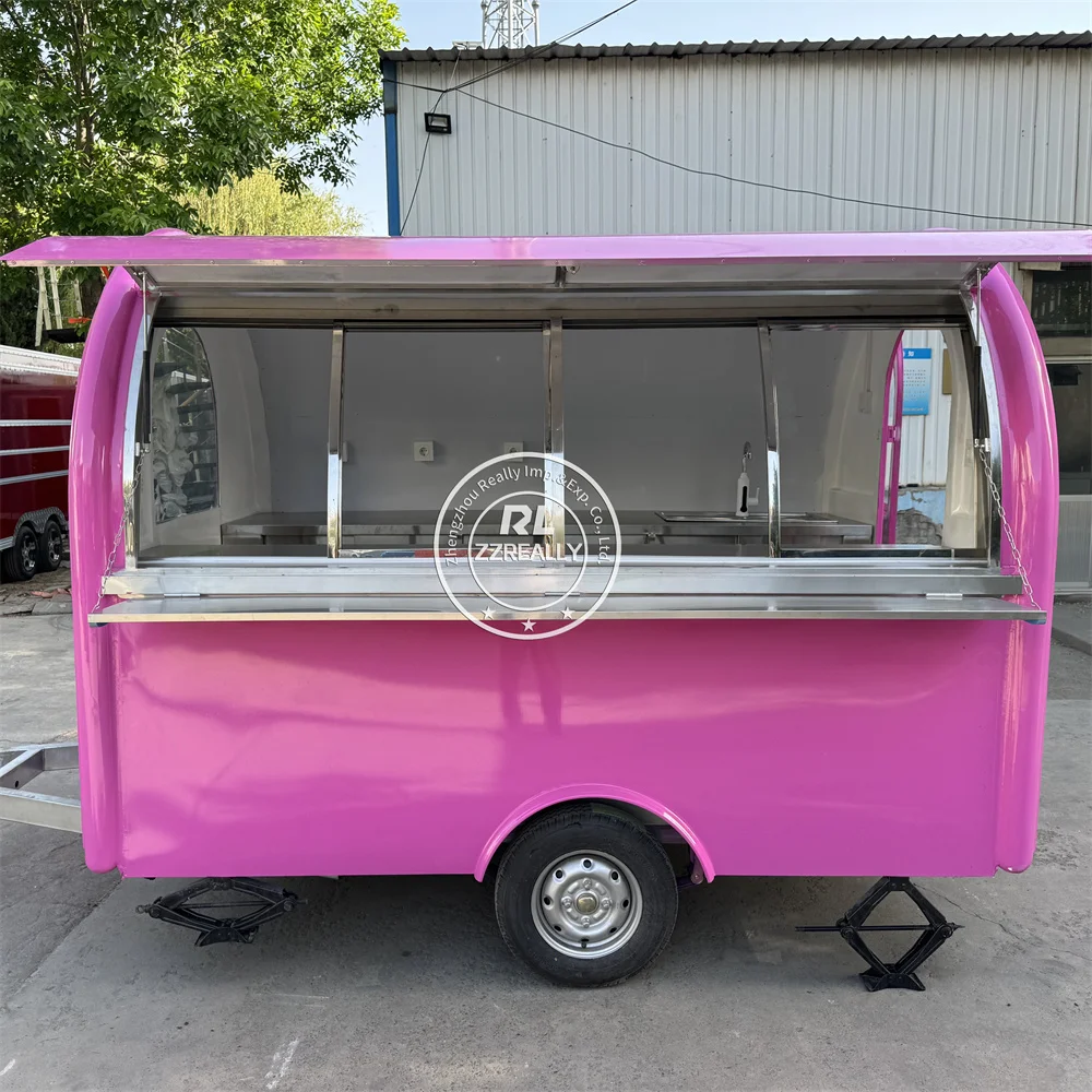 

Mobile Food Truck Coffee Trailer Snack Hot Dog Truck Mobile Kitchen Concession Fast Food Cart For Sale USA