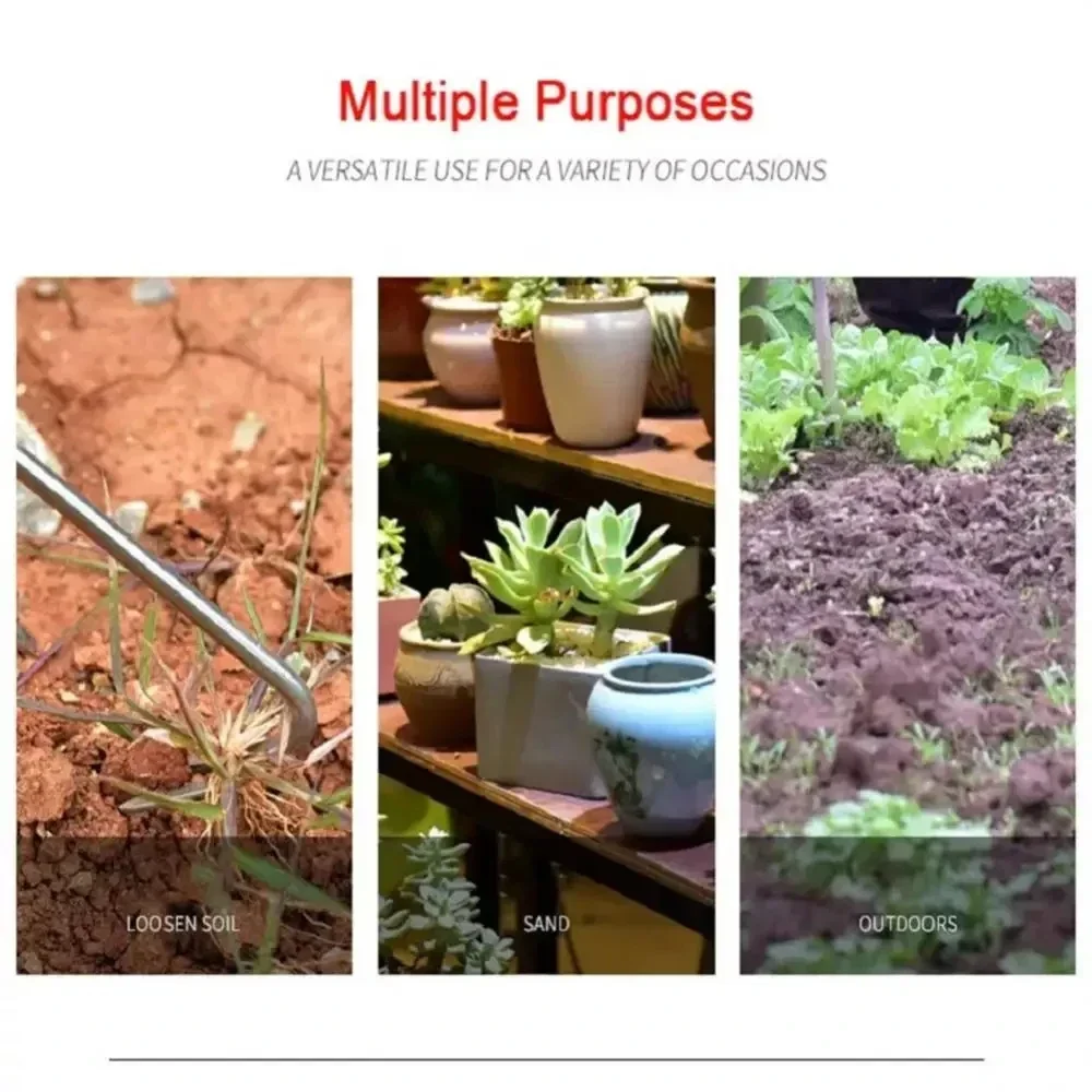Stainless Steel Gardening Weeder Manual Removal Portable Tool Household Weeder Root Puller Gardening Loose Soil Weeding Tool - view 5
