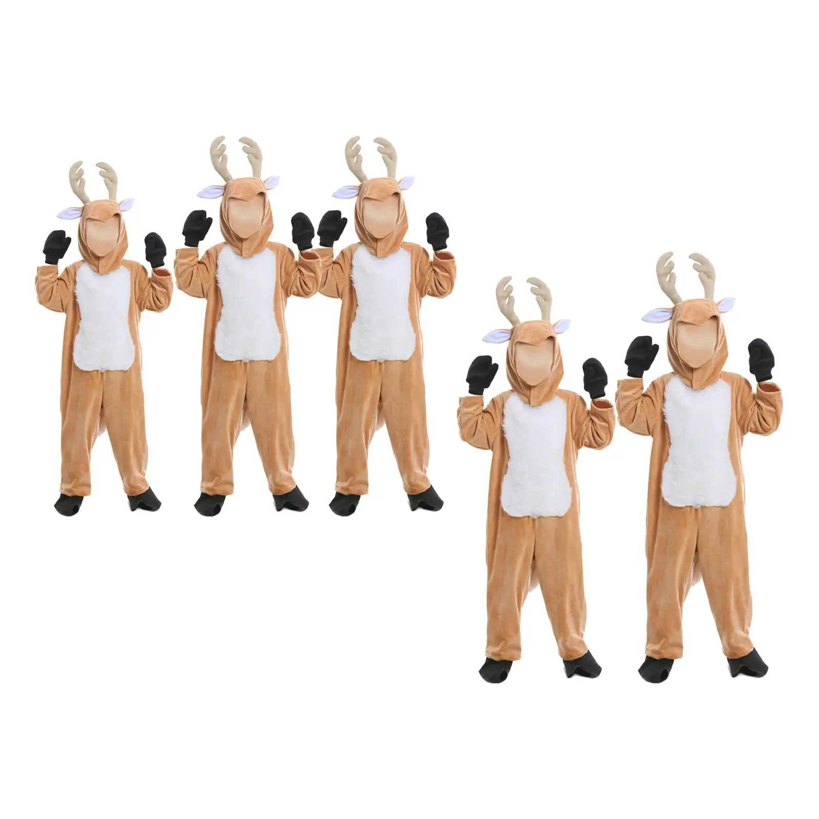 Kerst Kostuum Jumpsuit Volwassenen Kinderen Kleding Set Rendieren Kostuum Voor Festival Cosplay Podiumvoorstelling Verkleed Verjaardag