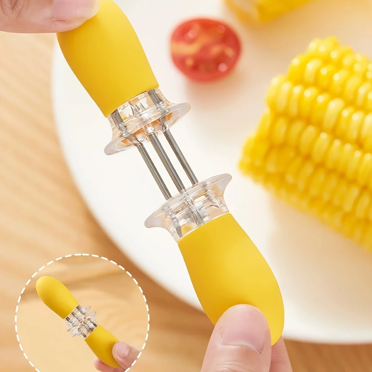 

Fruit Forks, Household Corn Magic Tools 5 Pairs of Corn Skewers, Grilling Skewers, Stainless Steel Corn Forks, Grilling Forks