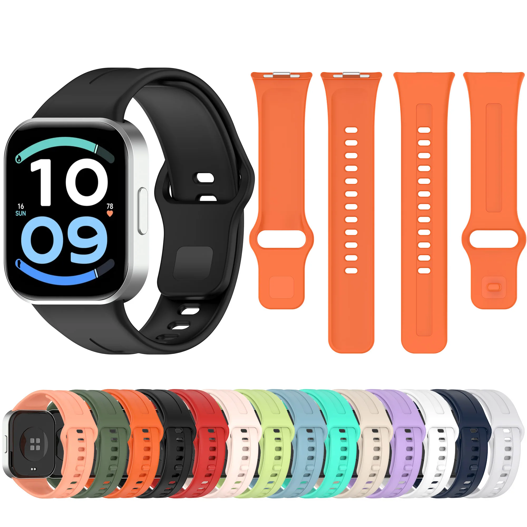 Original atmungsaktives Silikonarmband für Redmi Watch 6 Active, Ersatz-Uhrenarmband, Armband Correa für Xiaomi Band 10 9 8 Pro – Detail 1