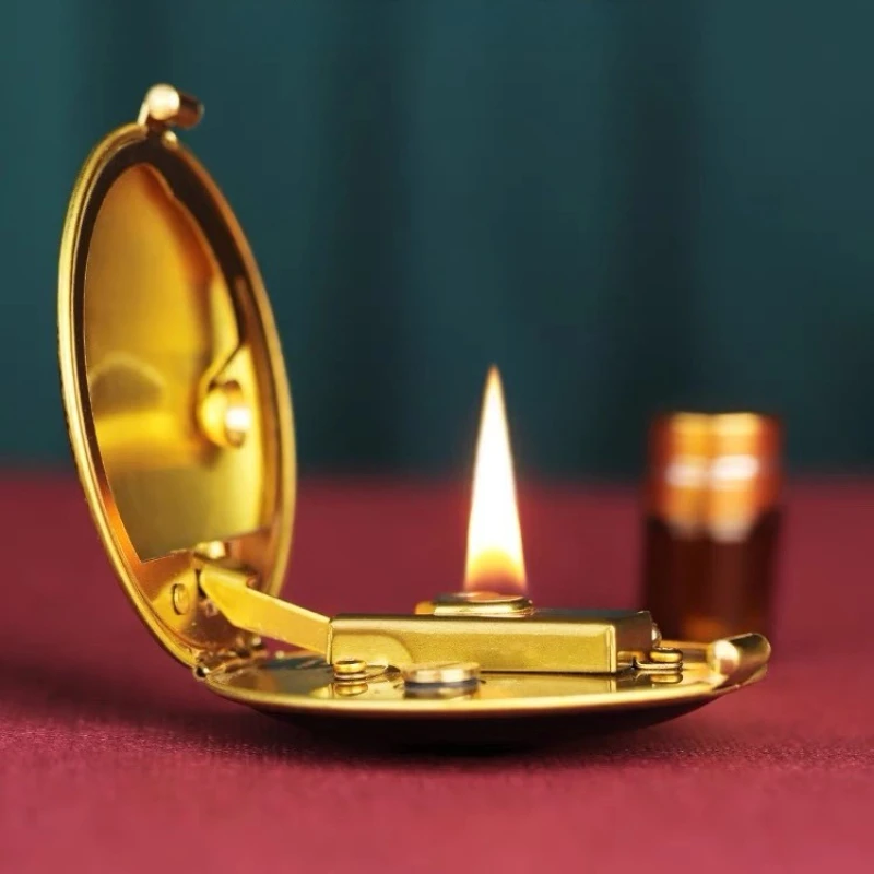 

Три поколения латунной зажигалки ручной работы с гравировкой, пудрой, зажигалкой для мужчин, ретро, креативный винтажный стиль