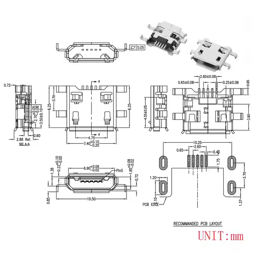 10PCS Micro USB 2P 5P Jack Charging Port Plug Dock Charger DIP SMD For Phone Tabletels Speakers etc Port Socket Power Connector - Image 18