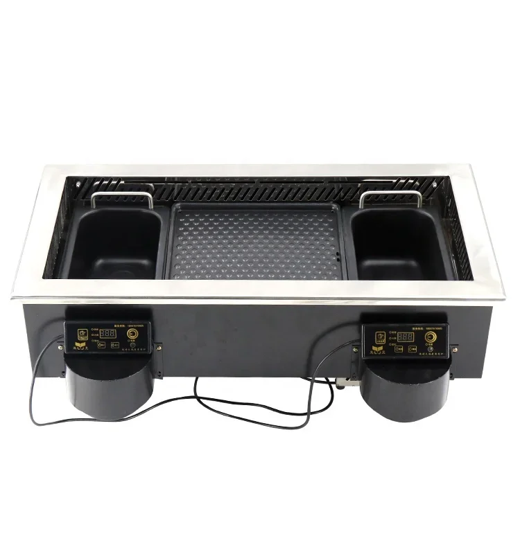 

Yawei 740 electric Korean hot pot grill smokeless grill pan hot pot equipment