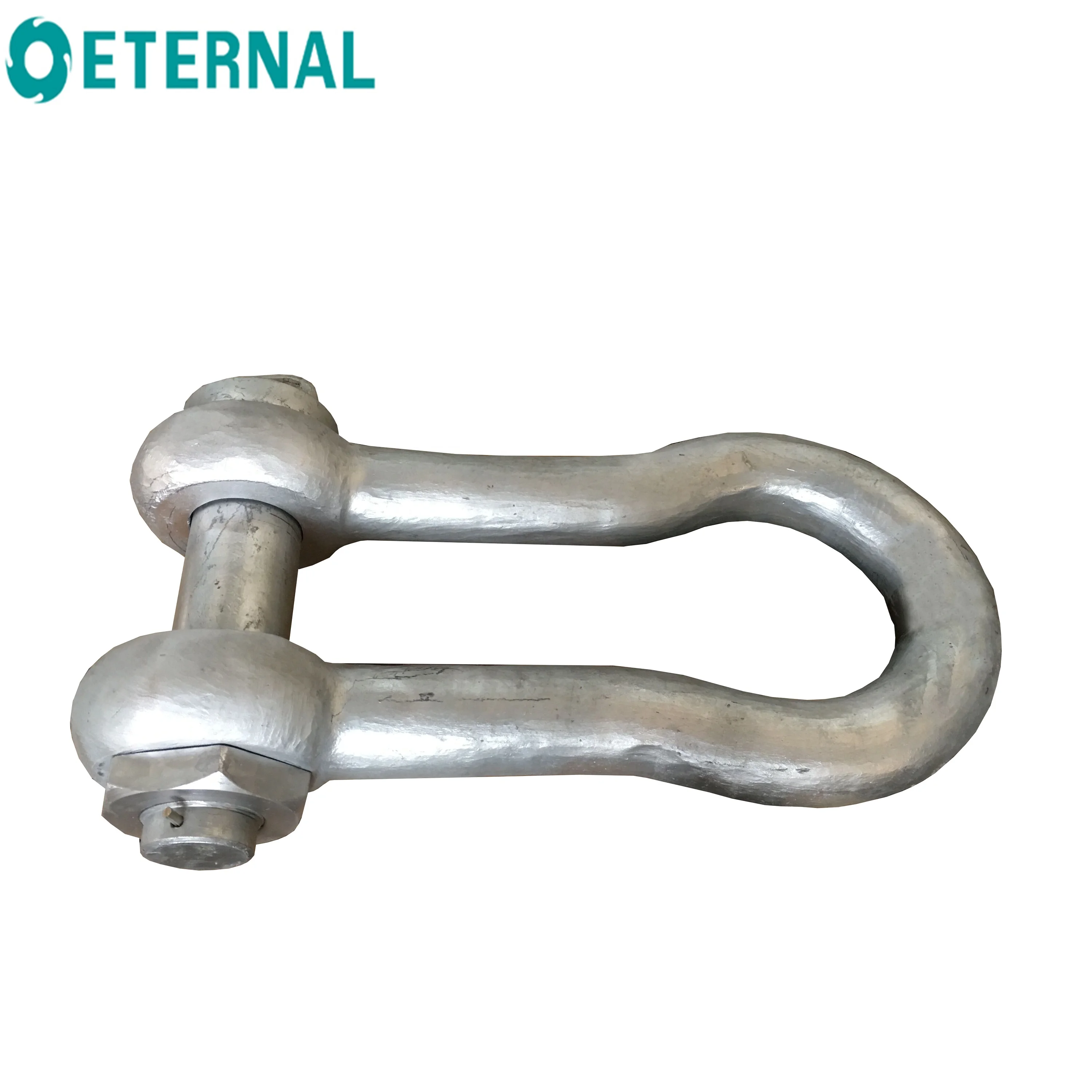 250T Forged Flexible Hoist Shackle and Hook Bearing Heavy Load Bolted Galvanized Customized Shape and Material