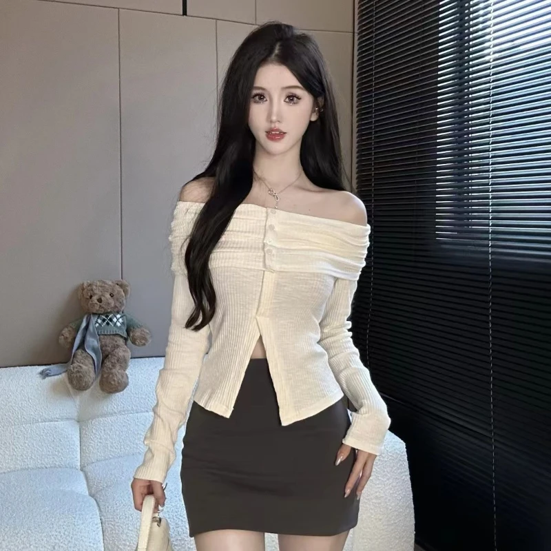2026 Four Seasons Hot Selling New Cotton Soft Glutinous One Collar Button Cotton Fashion Bottom Shirt for Women
