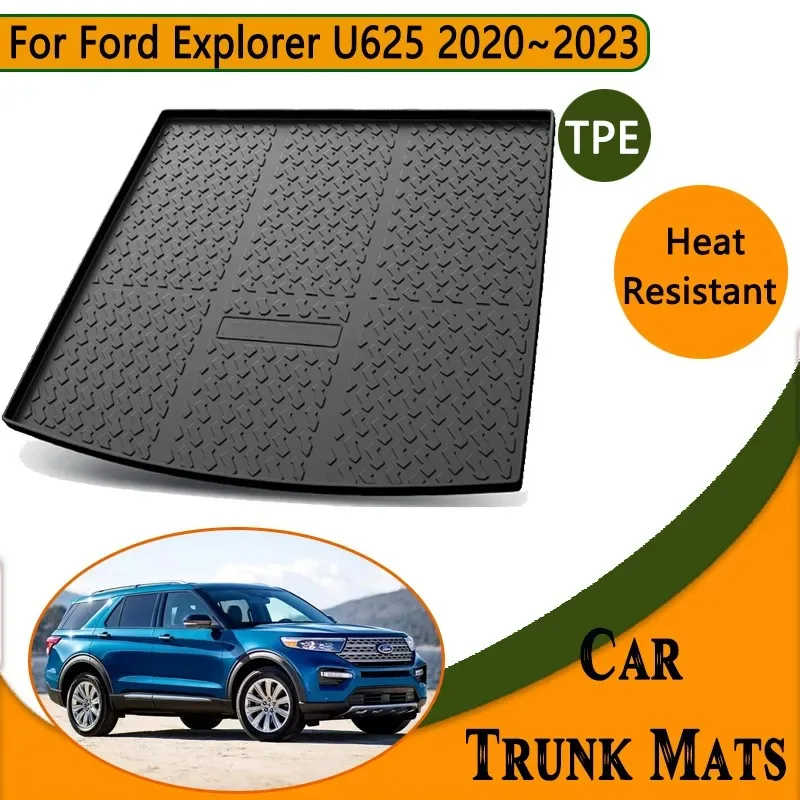 

Car Trunk Floor Mats for Ford Explorer U625 2020 2021 2022 2023 Waterproof Carpet Anti-scratch Cushion Storage Pad Accessories