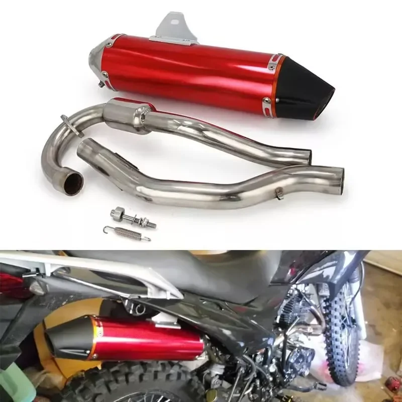 2026 Hot Sale JFG OEM Pipe Made of Stainless Steel Material Muffler Made Stainless Steel Dirt Bike Motorcycle Exhaust for