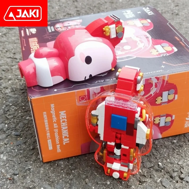 JAKI Ali The Fox-bloques de construcción magnéticos auténticos, modelo de juego de moda, adornos, juguetes semijamblados, regalo de vacaciones