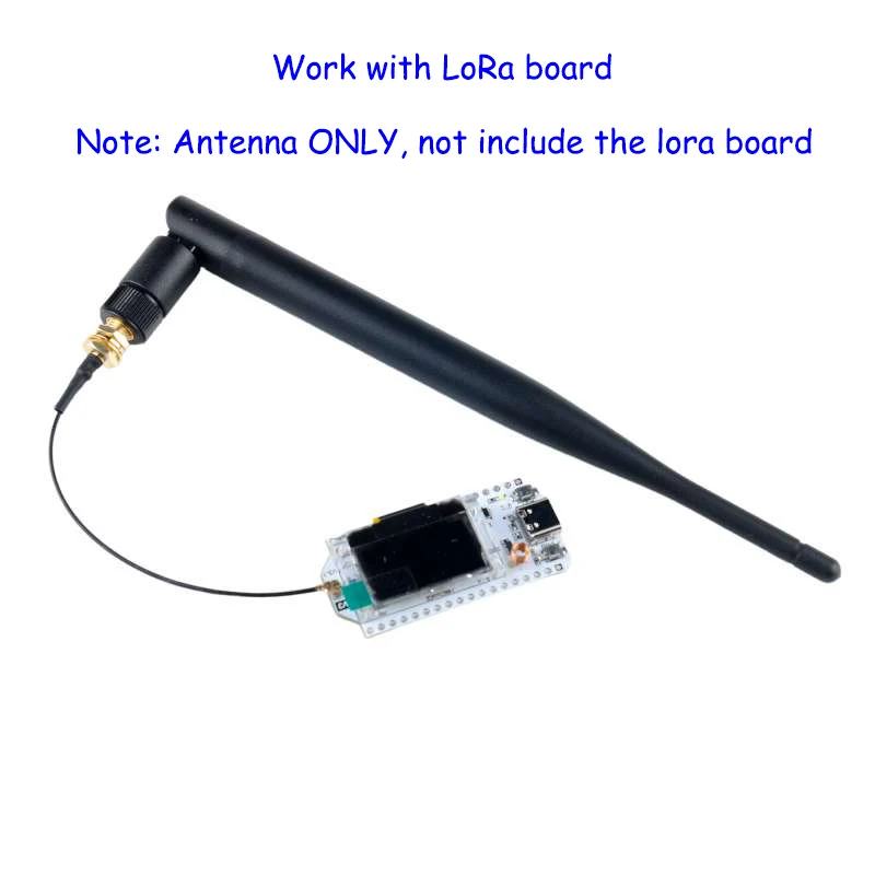 Antenne LoRa omnidirectionnelle avec câble d\'extension IPEX, 5DBi SMA mâle, Meshtastic Lora, 868MHz, 915MHz, 2 pièces