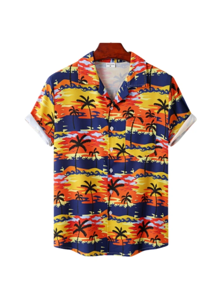 

Гавайская Летняя мужская Повседневная рубашка оверсайз с коротким рукавом и 3D принтом, одежда с аниме-рисунком, Топ в стиле Харадзюку, модная распродажа, цветочный рисунок