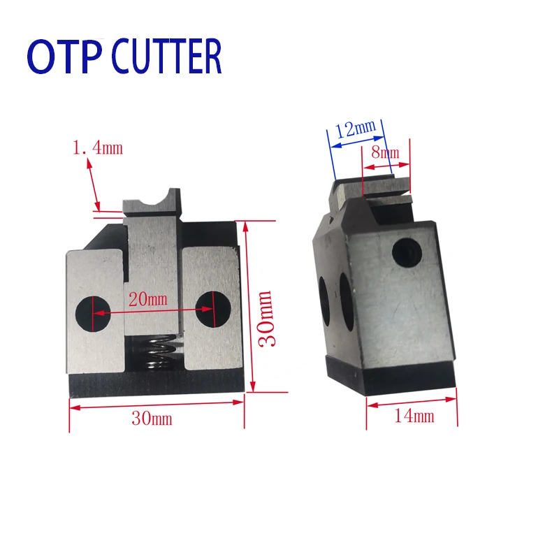 Wire Terminal Crimping Spare Parts Applicator OTP Cutter Blade Die Holder Base Cutter Seat Spacer Die U-type V-type 5 Lines