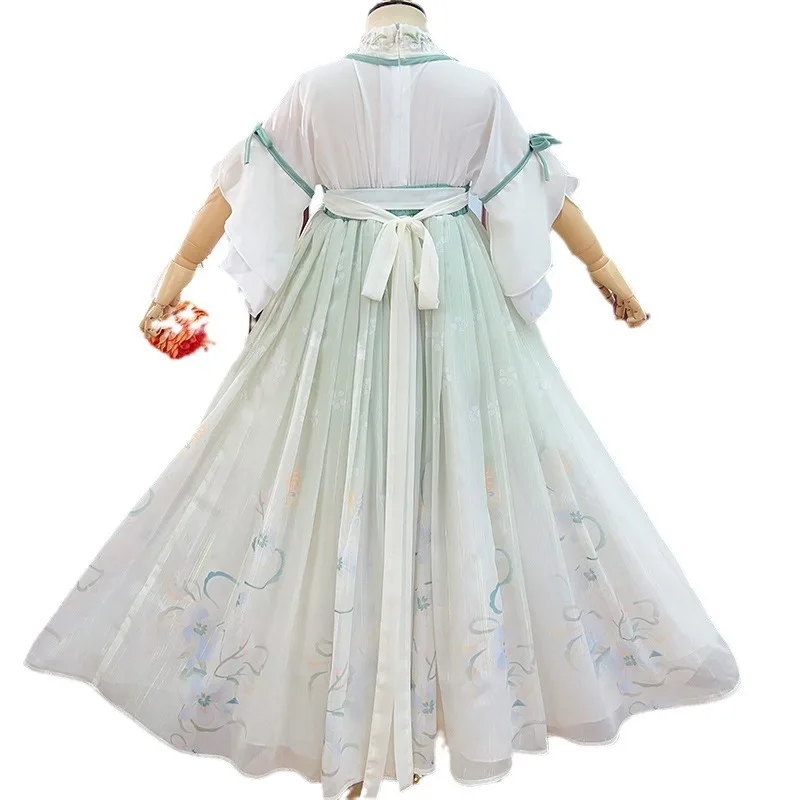 Children's super fairy summer princess dress, Chinese style ancient costume, cute Hanfu