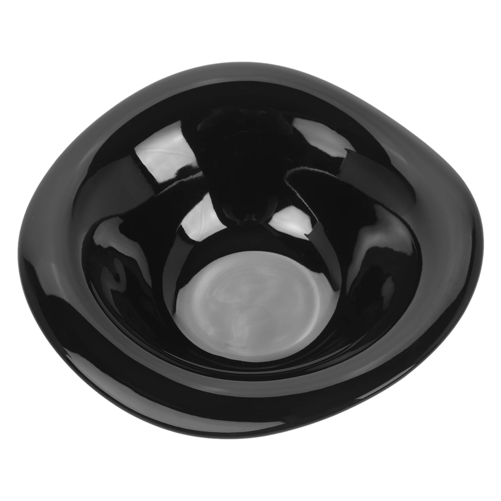 

6.29 Inch Black Ceramic Salad Bowl Large Serving Dish for Soup Cereal Ramen Pasta Elegant Cream Design Modern Kitchen Decor