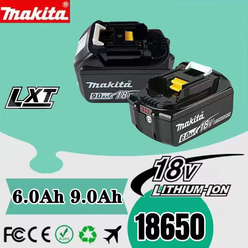 

100% Оригинальный сменный аккумулятор Makita 18В 5.0Ач 6.0Ач 9.0Ач для BL1850 BL1860B BL1890, перезаряжаемая батарея для электроинструментов