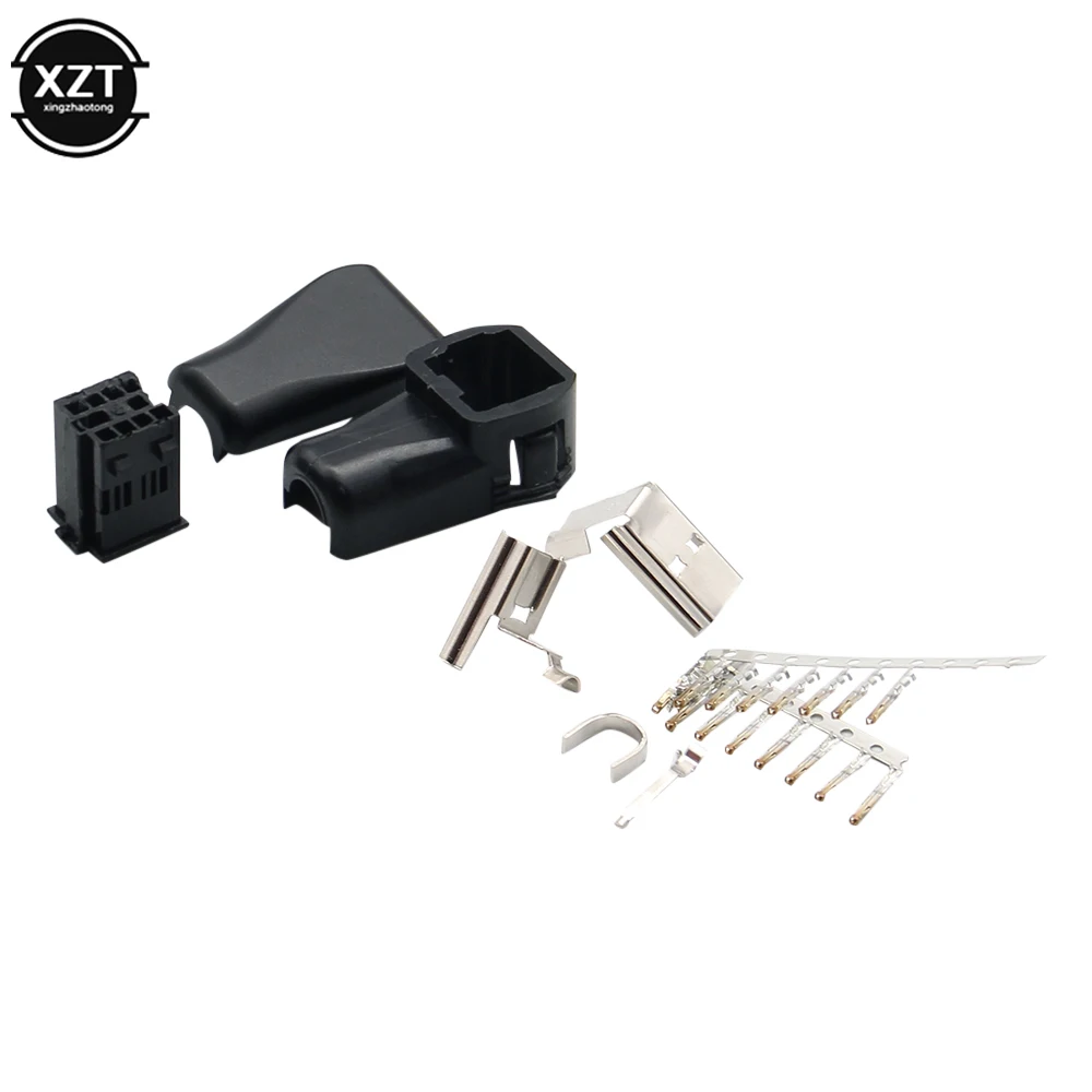 Audio Input AUX Plug with 12 Pin for Pioneer Main Box Head Unit CD/Radio IP-BUS Sockets Modified DIY Assembly Connector