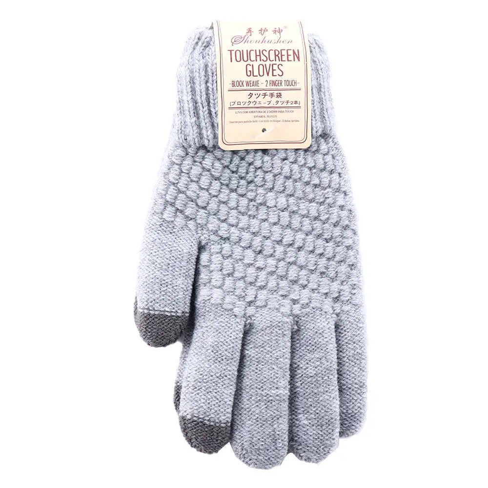 

Gym Fitness Villus Finger Mittens Woolen Screen Female Knit Winter Girl Warm Gloves Women Touch