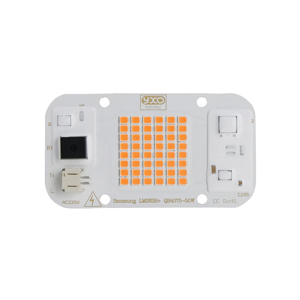 Gartenbau Indoor Anlage Wachsen Licht COB LED Chip 50w Volle Spektrum + 660nm LED COB chip Für Anlage wachsen Beleuchtung Chip DIY AC220V