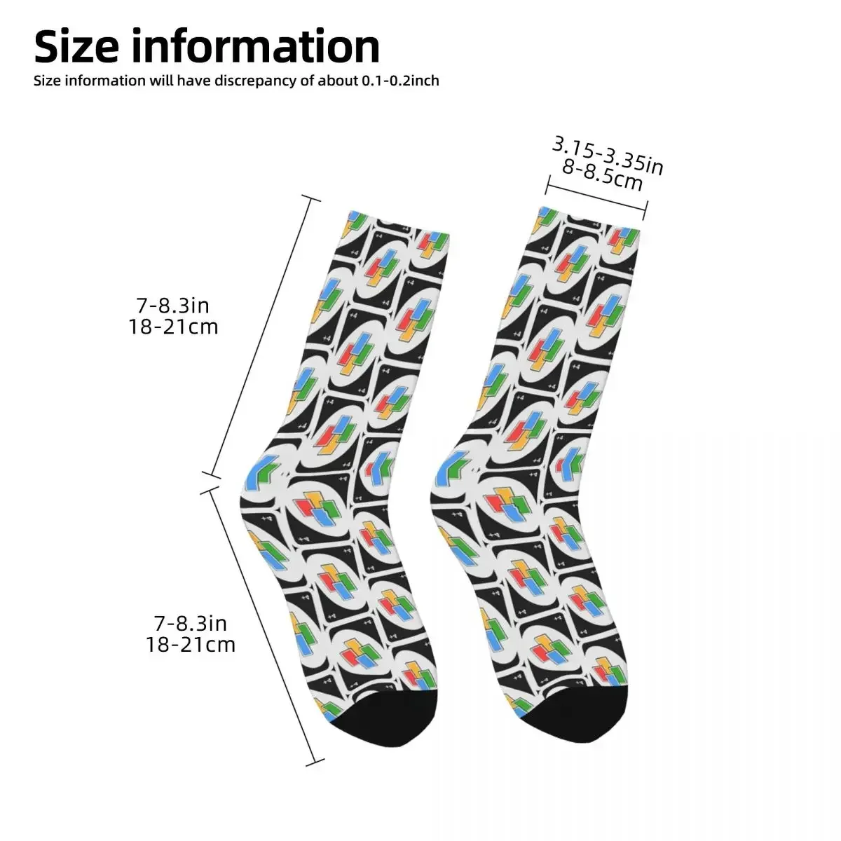 Plus Four Uno Card-Chaussettes Harajuku, Absorbant la Sueur, Chaussettes sulfToutes Saisons, Accessoires pour Cadeau d'Anniversaire Unisexe