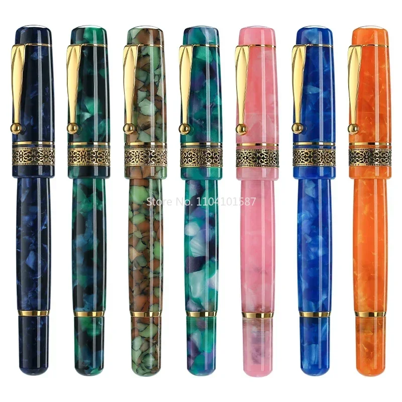 Japan Pent Onishi Works SymphonyAdagio Resin Fountain Pen Large Iridium Gold Nib Smooth Business Writing Stationery Gift