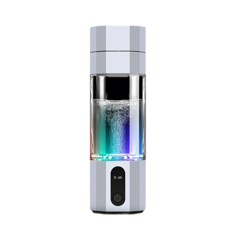 Hydrogen Water Bottle Hydrogen Water Ionizer Machine Generator 10000PPB Rechargeable Hydrogen Rich Water Glass Health Cup