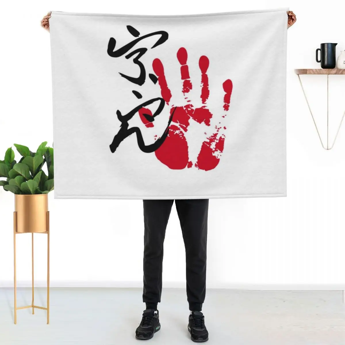 

Ura Sumo Tegata Throw Blanket Long Lasting Soft Plush Blanket for Daily Use