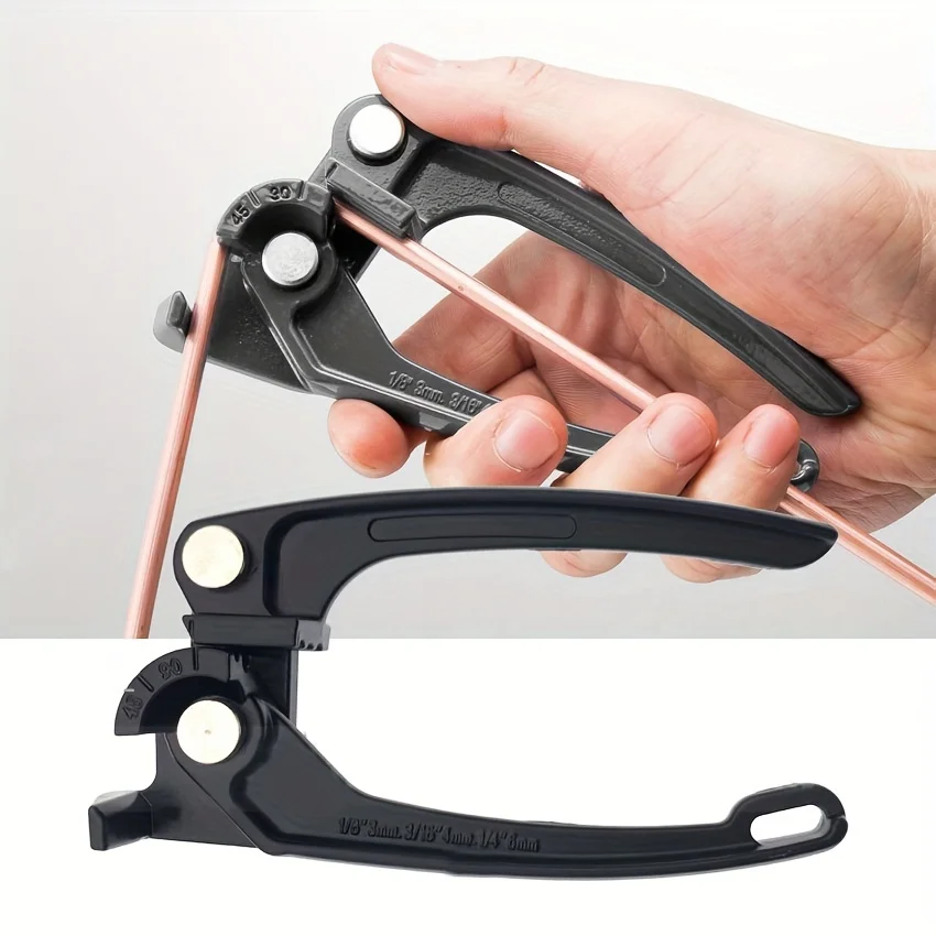 3-in-1 Copper Tube Bender - Handheld Durable Stainless Steel Tool for Fuel & Brake Lines 1/8