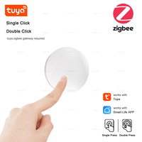 Tuya ZigBee Button Scene Switch Battery Powered Smart Switch Intelligent Linkage Automation Work With Smart Life Zigbee Devices