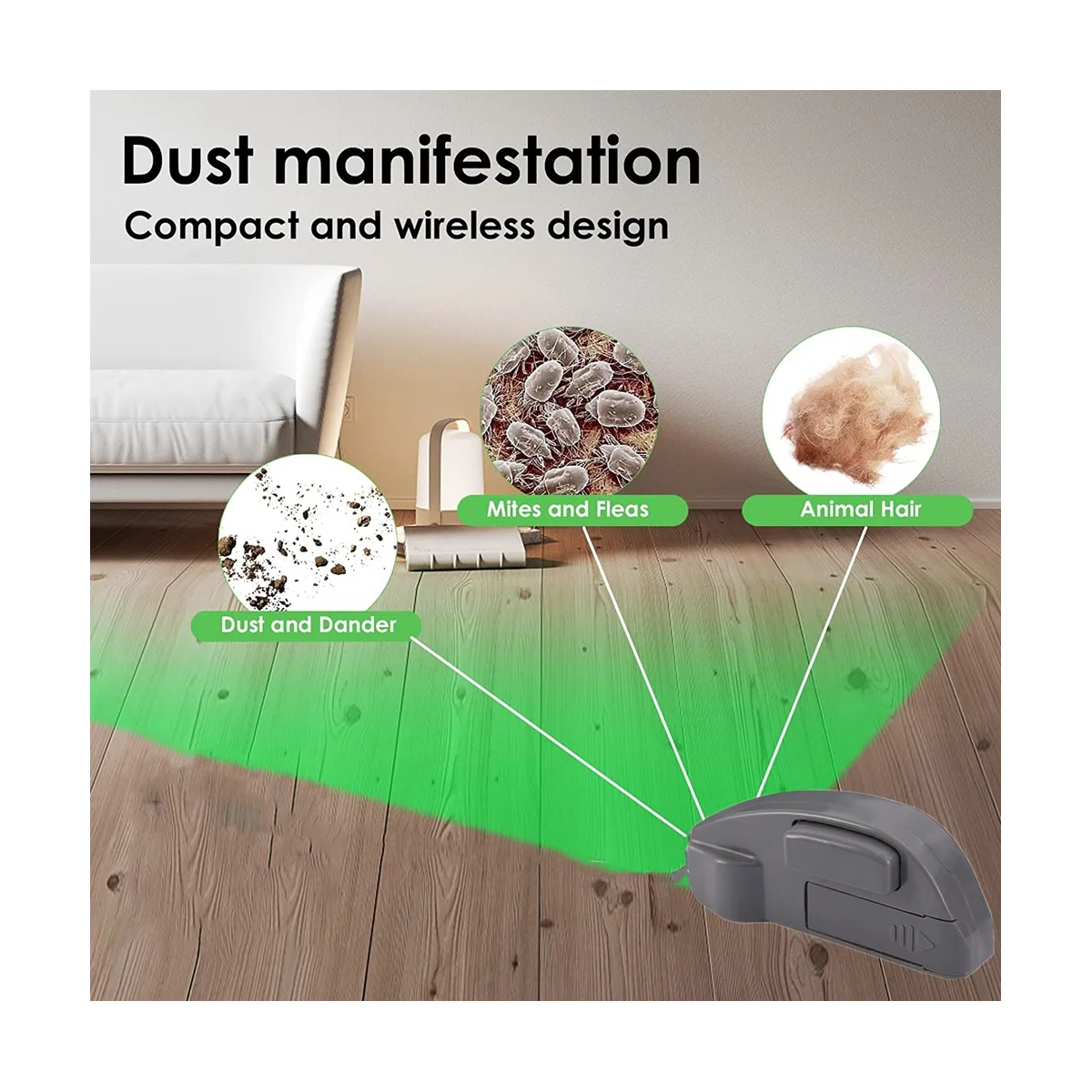Vendita calda aspirapolvere Display antipolvere lampada a LED pulisci polvere nascosta accessori per aspirapolvere per peli di animali domestici per
